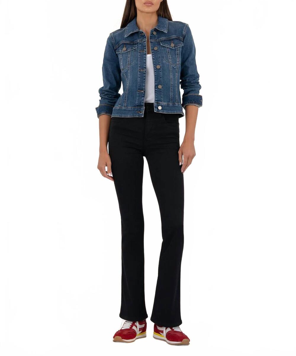 NEW KUT FROM THE KLOTH julia crop jacket in main with dark stone